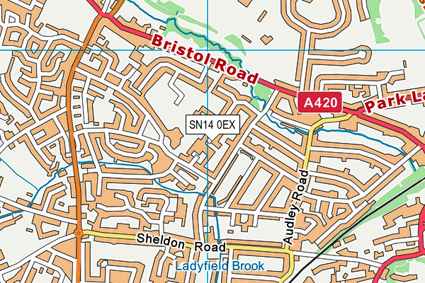 SN14 0EX map - OS VectorMap District (Ordnance Survey)