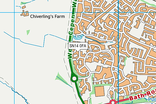 SN14 0FA map - OS VectorMap District (Ordnance Survey)