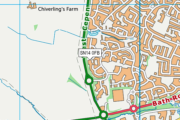 SN14 0FB map - OS VectorMap District (Ordnance Survey)