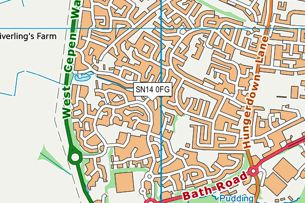 SN14 0FG map - OS VectorMap District (Ordnance Survey)