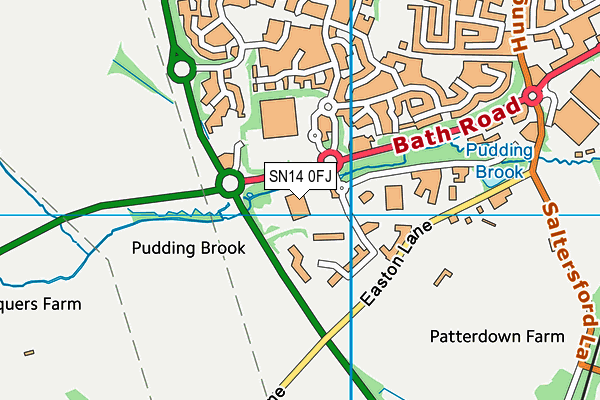 SN14 0FJ map - OS VectorMap District (Ordnance Survey)