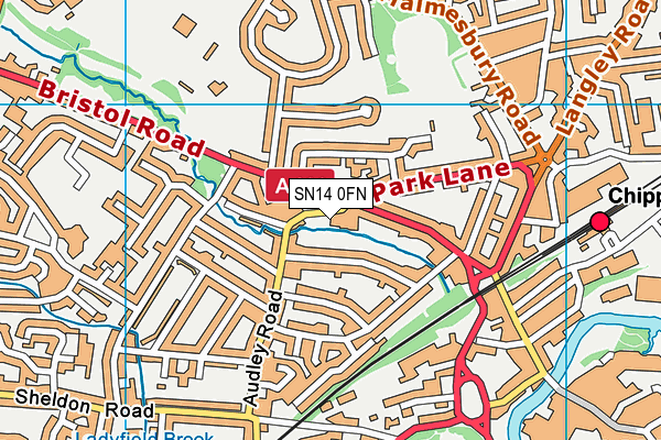 SN14 0FN map - OS VectorMap District (Ordnance Survey)