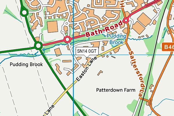 SN14 0GT map - OS VectorMap District (Ordnance Survey)