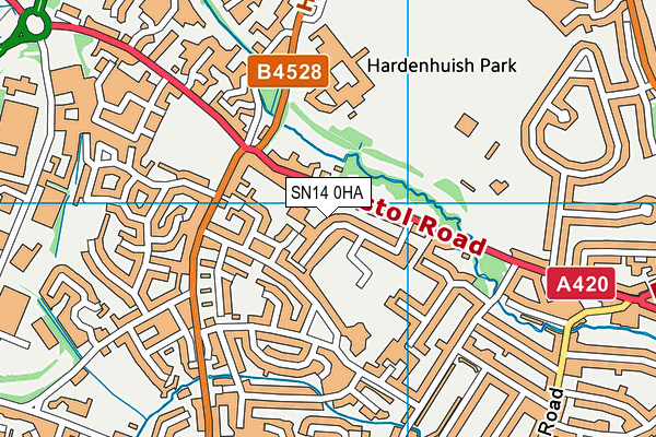 SN14 0HA map - OS VectorMap District (Ordnance Survey)