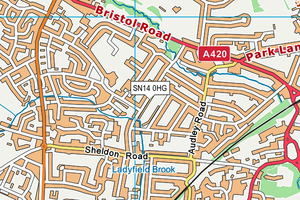 SN14 0HG map - OS VectorMap District (Ordnance Survey)