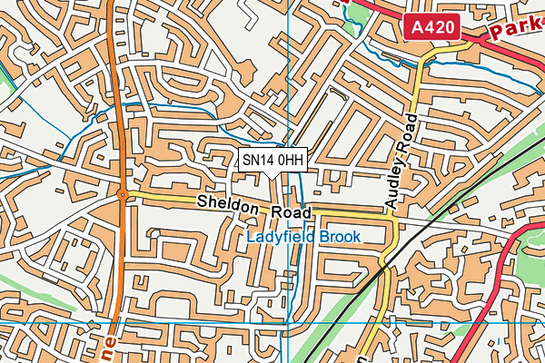 SN14 0HH map - OS VectorMap District (Ordnance Survey)