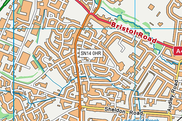 SN14 0HR map - OS VectorMap District (Ordnance Survey)