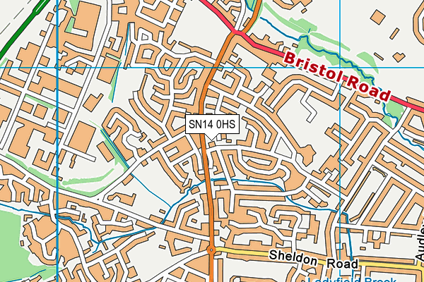 SN14 0HS map - OS VectorMap District (Ordnance Survey)