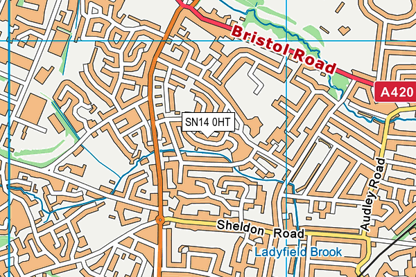 SN14 0HT map - OS VectorMap District (Ordnance Survey)