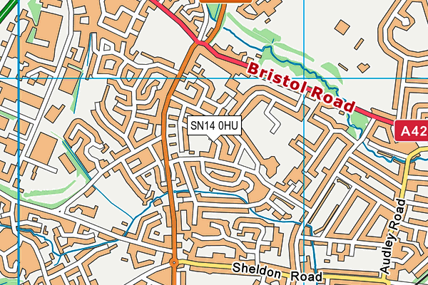 SN14 0HU map - OS VectorMap District (Ordnance Survey)