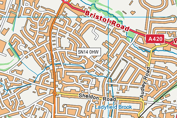 SN14 0HW map - OS VectorMap District (Ordnance Survey)