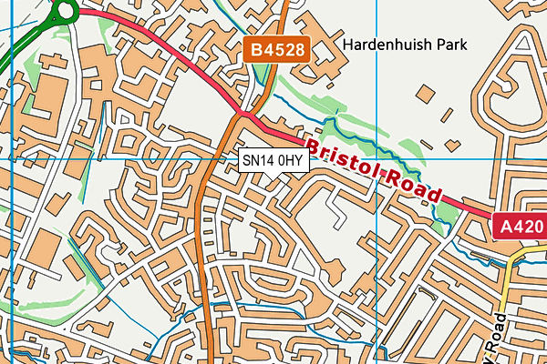 SN14 0HY map - OS VectorMap District (Ordnance Survey)