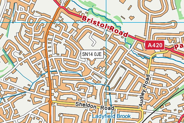 Redland Primary School map (SN14 0JE) - OS VectorMap District (Ordnance Survey)