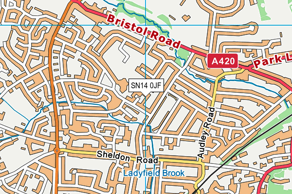 SN14 0JF map - OS VectorMap District (Ordnance Survey)