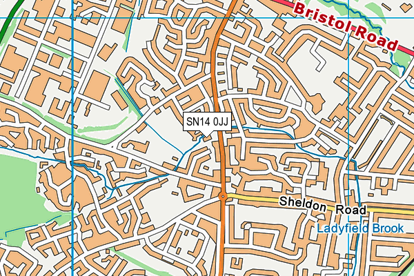 SN14 0JJ map - OS VectorMap District (Ordnance Survey)