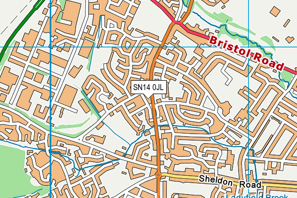 SN14 0JL map - OS VectorMap District (Ordnance Survey)