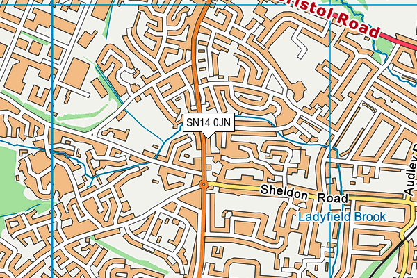 SN14 0JN map - OS VectorMap District (Ordnance Survey)