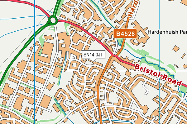 SN14 0JT map - OS VectorMap District (Ordnance Survey)