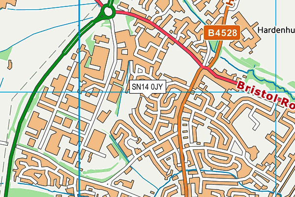 SN14 0JY map - OS VectorMap District (Ordnance Survey)