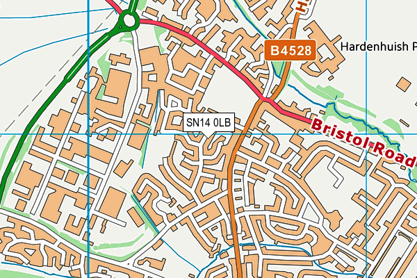 SN14 0LB map - OS VectorMap District (Ordnance Survey)