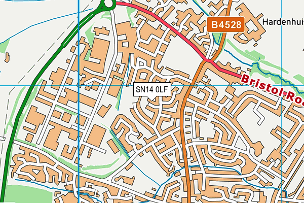 SN14 0LF map - OS VectorMap District (Ordnance Survey)