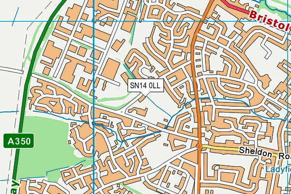 SN14 0LL map - OS VectorMap District (Ordnance Survey)