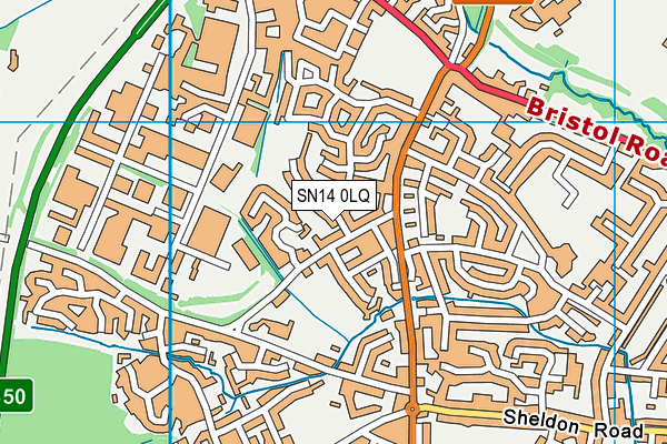 SN14 0LQ map - OS VectorMap District (Ordnance Survey)