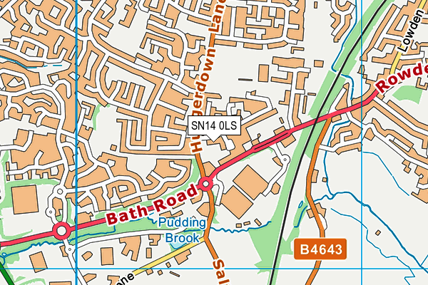 SN14 0LS map - OS VectorMap District (Ordnance Survey)