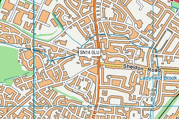 SN14 0LU map - OS VectorMap District (Ordnance Survey)