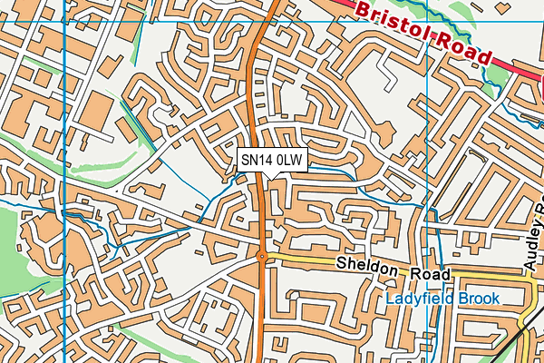 SN14 0LW map - OS VectorMap District (Ordnance Survey)