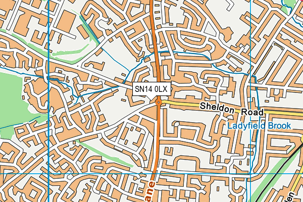 SN14 0LX map - OS VectorMap District (Ordnance Survey)