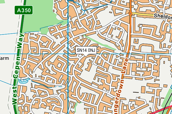 SN14 0NJ map - OS VectorMap District (Ordnance Survey)