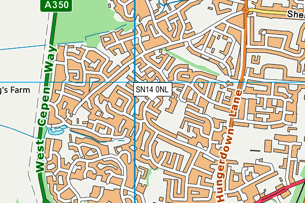 SN14 0NL map - OS VectorMap District (Ordnance Survey)