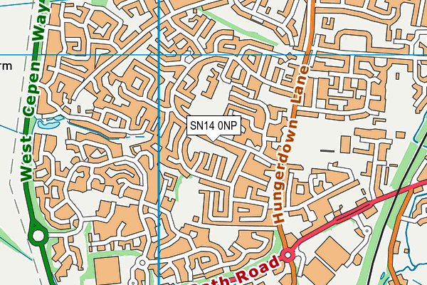 SN14 0NP map - OS VectorMap District (Ordnance Survey)