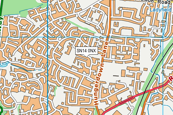 SN14 0NX map - OS VectorMap District (Ordnance Survey)