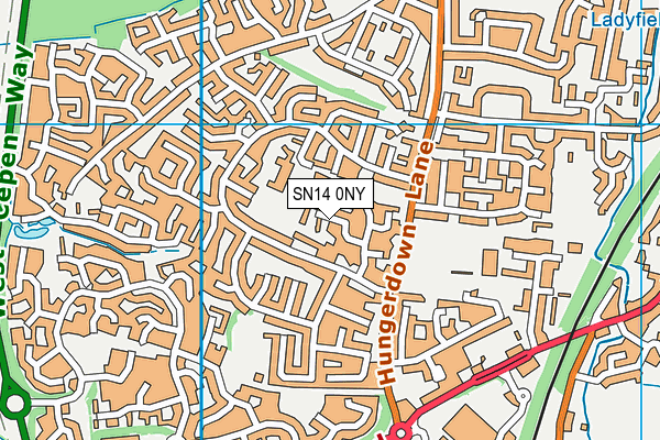 SN14 0NY map - OS VectorMap District (Ordnance Survey)