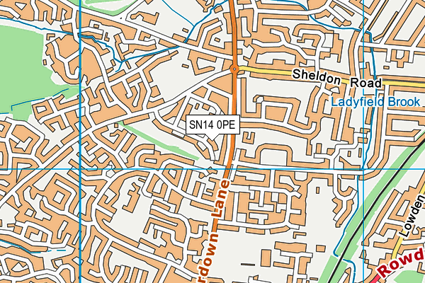 SN14 0PE map - OS VectorMap District (Ordnance Survey)