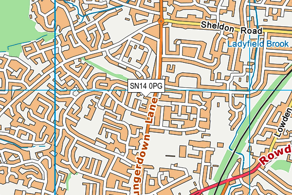 SN14 0PG map - OS VectorMap District (Ordnance Survey)