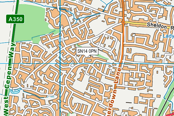 SN14 0PN map - OS VectorMap District (Ordnance Survey)