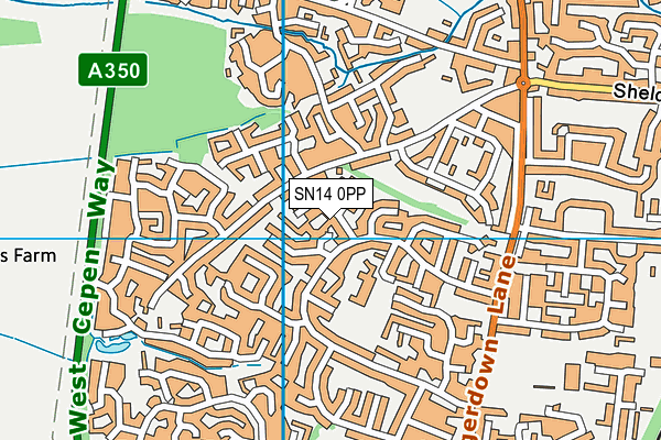 SN14 0PP map - OS VectorMap District (Ordnance Survey)