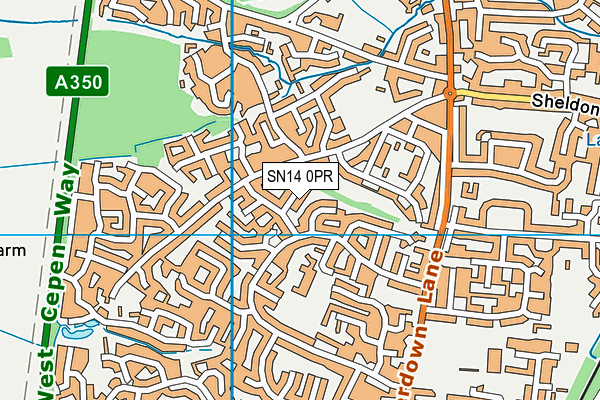SN14 0PR map - OS VectorMap District (Ordnance Survey)