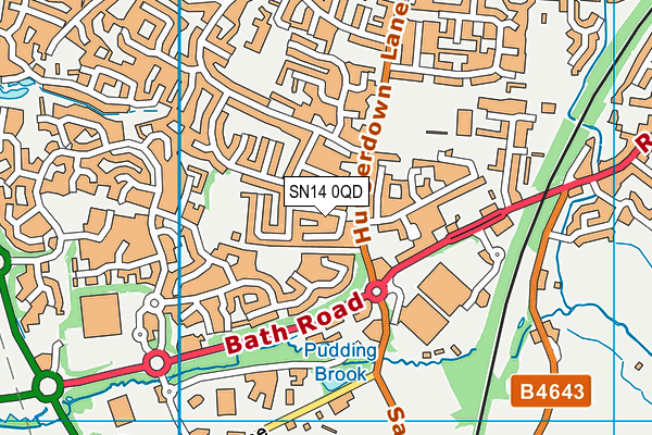 SN14 0QD map - OS VectorMap District (Ordnance Survey)