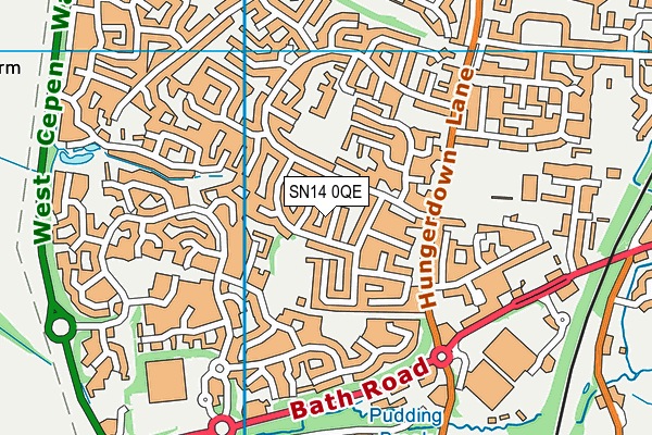 SN14 0QE map - OS VectorMap District (Ordnance Survey)