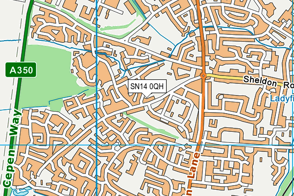 SN14 0QH map - OS VectorMap District (Ordnance Survey)