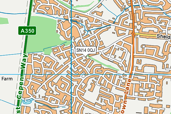 SN14 0QJ map - OS VectorMap District (Ordnance Survey)