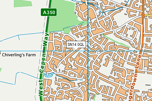 SN14 0QL map - OS VectorMap District (Ordnance Survey)