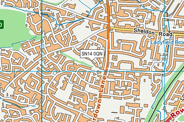 SN14 0QN map - OS VectorMap District (Ordnance Survey)