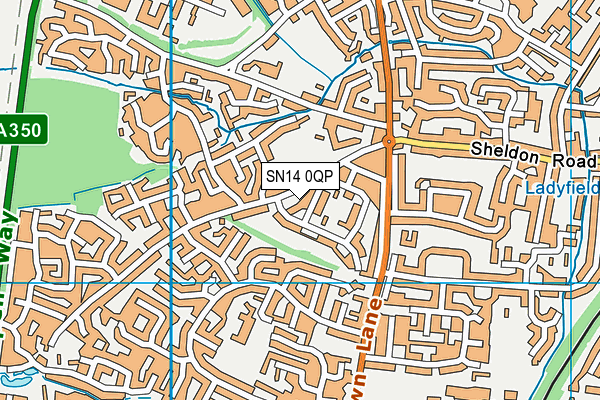 SN14 0QP map - OS VectorMap District (Ordnance Survey)