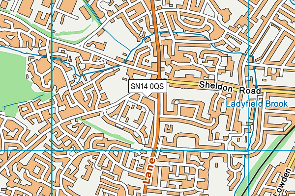 SN14 0QS map - OS VectorMap District (Ordnance Survey)