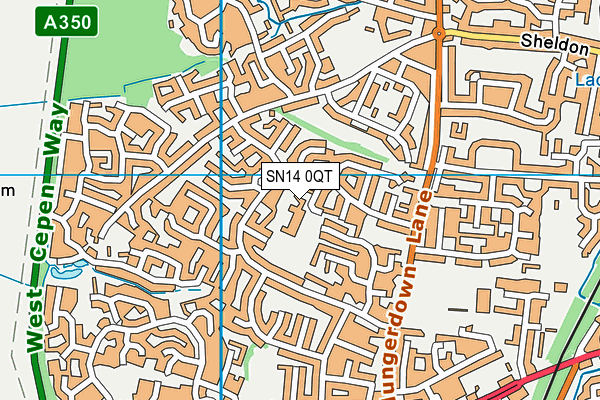 Queen's Crescent Primary School map (SN14 0QT) - OS VectorMap District (Ordnance Survey)